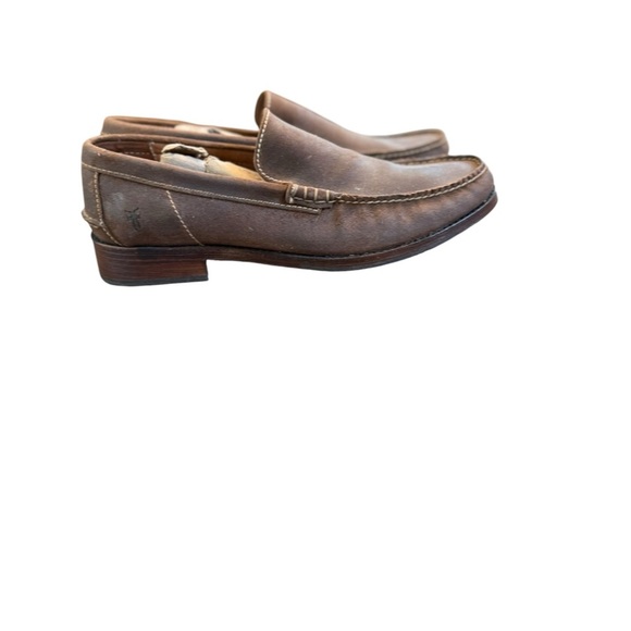 Frye Brown Leather Slip-On Loafers main image 10